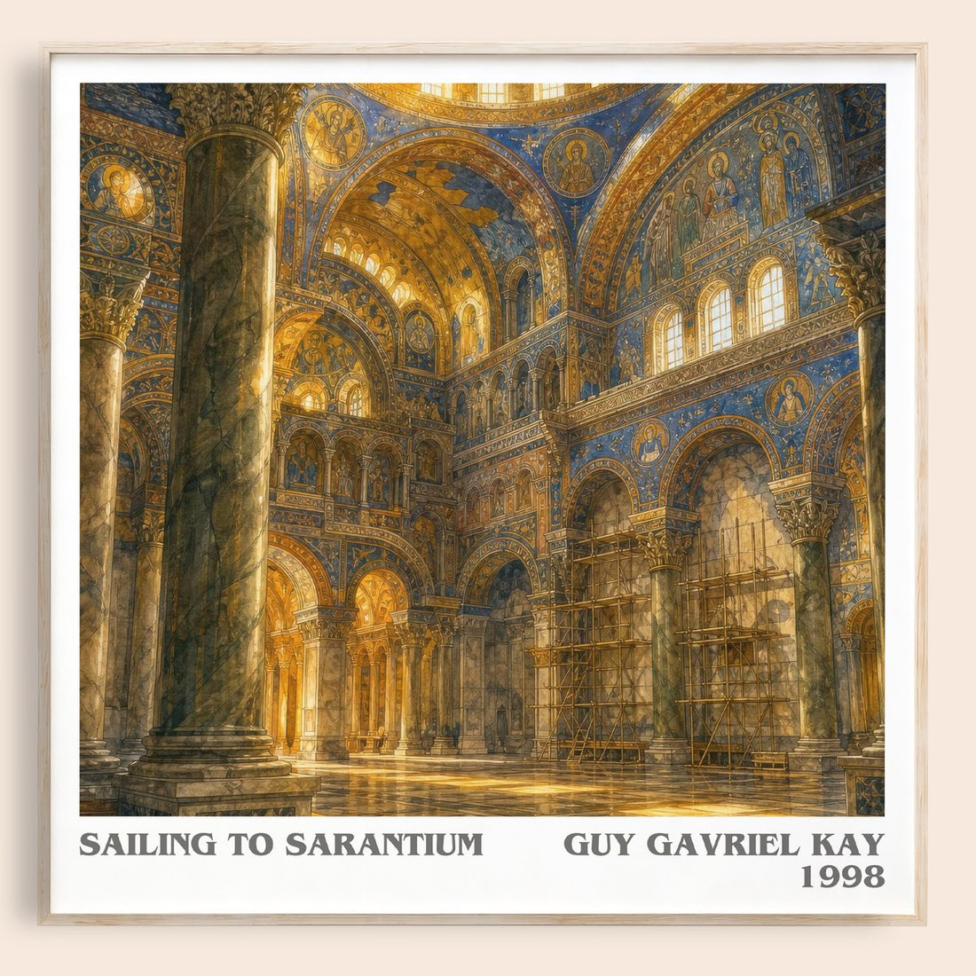 Sailing to Sarantium literary book poster by Guy Gavriel Kay – framed literary art print