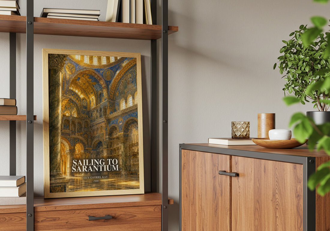 Sailing to Sarantium book watercolour illustration paper finish options – matte satin gloss