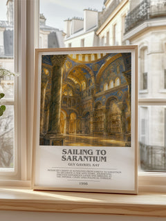 Sailing to Sarantium bookish poster colour and style options – Guy Gavriel Kay book art