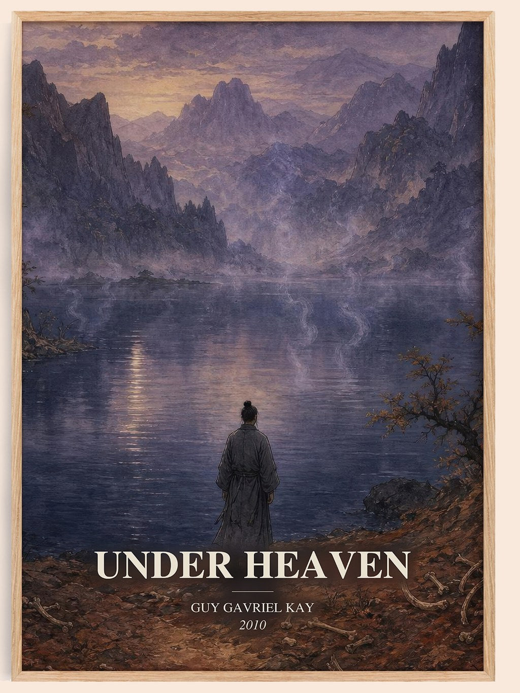 Under Heaven watercolour book poster by Guy Gavriel Kay – framed literary art print