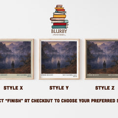 Under Heaven literary print in frame leaning in hallway – fantasy wall art