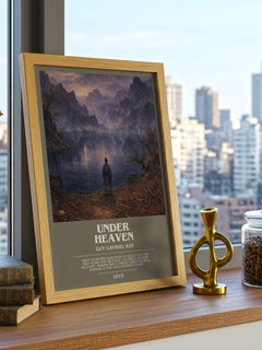 Under Heaven bookish print framed by window – literary home decor