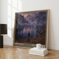 Under Heaven literary print framed by window – literary home decor