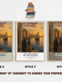 All the Seas of the World book cover print in frame leaning in hallway – historical fiction wall art
