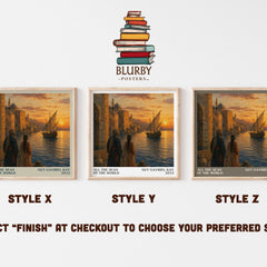 All the Seas of the World literary print in frame leaning in hallway – historical fiction wall art