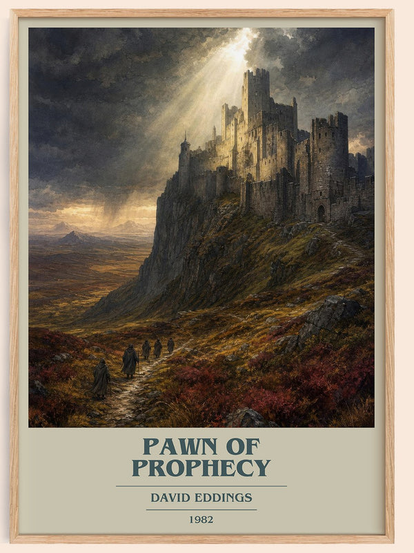 Pawn of Prophecy book cover book poster by David Eddings – framed literary art print