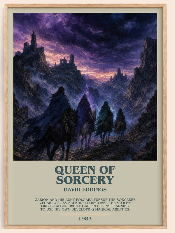 Queen of Sorcery bookish book poster by David Eddings – framed literary art print