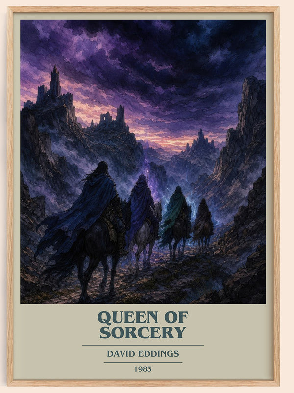 Queen of Sorcery book cover book poster by David Eddings – framed literary art print