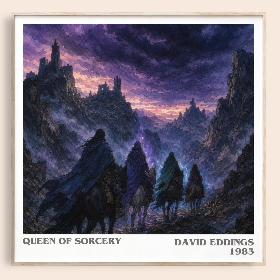Queen of Sorcery literary book poster by David Eddings – framed literary art print