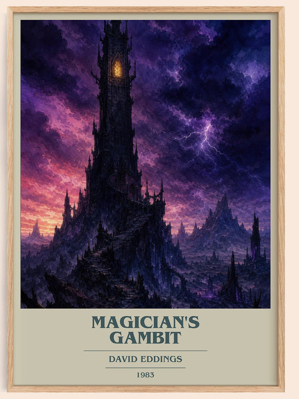 Magician's Gambit book cover book poster by David Eddings – framed literary art print