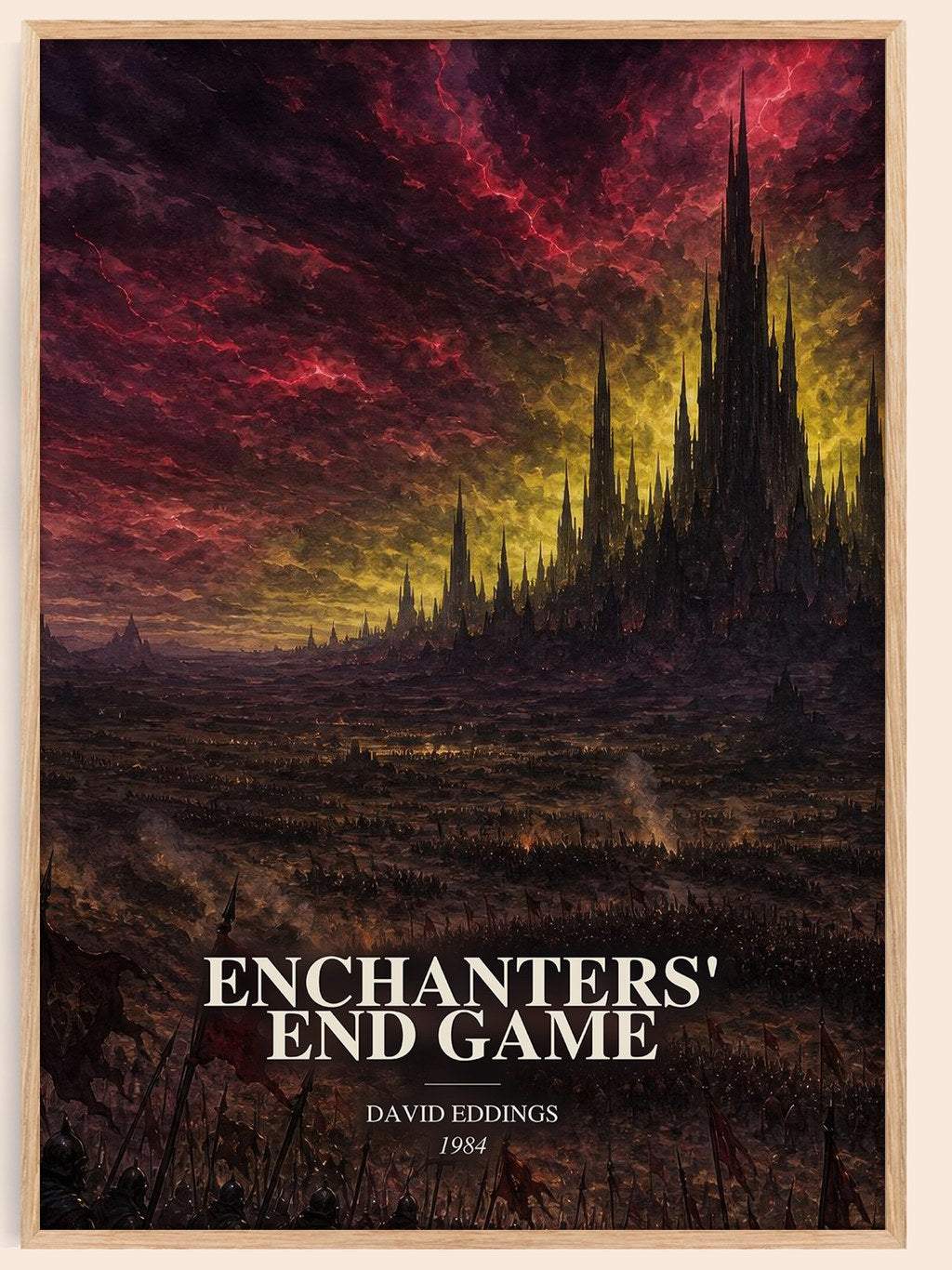 Enchanters' End Game watercolour book poster by David Eddings – framed literary art print