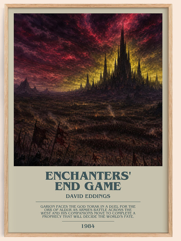 Enchanters' End Game bookish book poster by David Eddings – framed literary art print