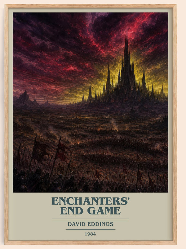 Enchanters' End Game book cover book poster by David Eddings – framed literary art print