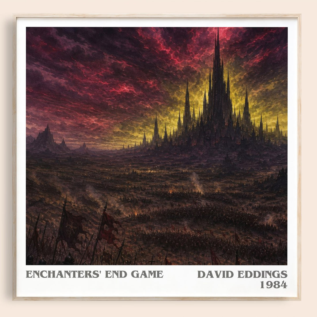 Enchanters' End Game literary book poster by David Eddings – framed literary art print