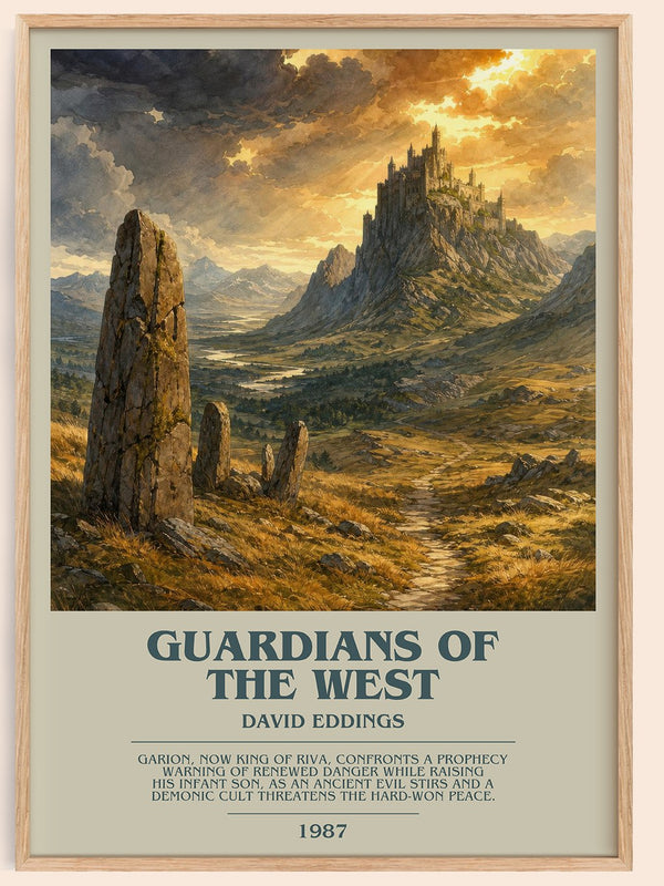 Guardians of the West bookish book poster by David Eddings – framed literary art print