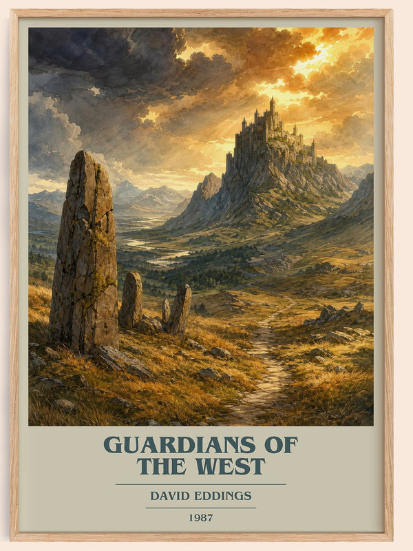 Guardians of the West book cover book poster by David Eddings – framed literary art print