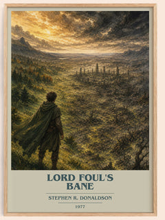 Lord Foul's Bane book cover book poster by Stephen R. Donaldson – framed literary art print