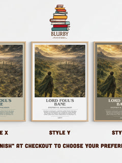 Lord Foul's Bane bookish print in frame leaning in hallway – fantasy wall art