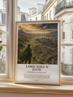 Lord Foul's Bane bookish poster colour and style options – Stephen R. Donaldson book art