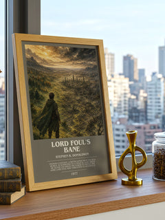 Lord Foul's Bane bookish print framed by window – literary home decor
