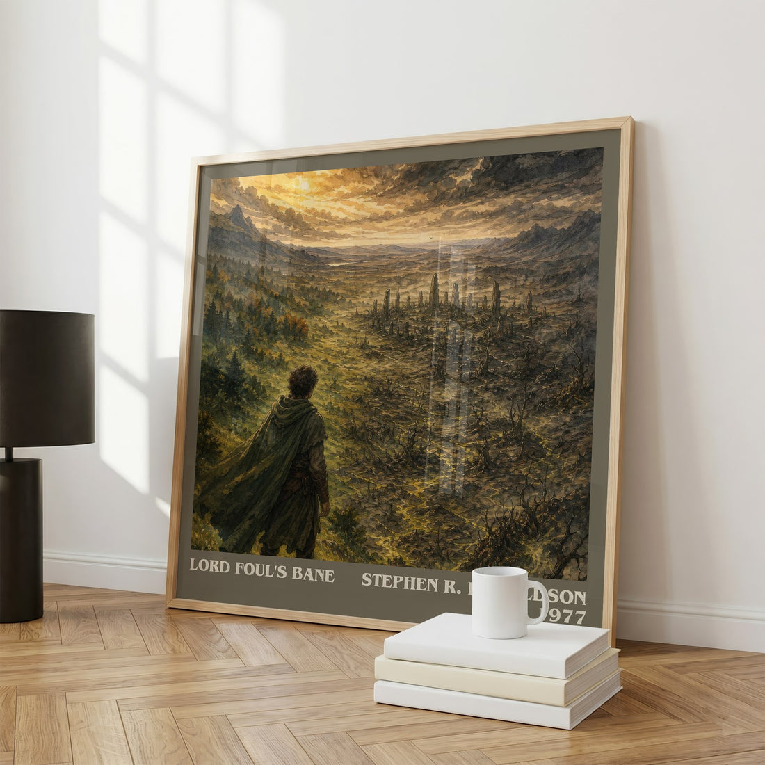 Lord Foul's Bane literary print framed by window – literary home decor