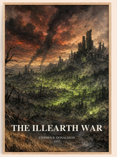 The Illearth War watercolour book poster by Stephen R. Donaldson – framed literary art print