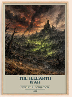 The Illearth War book cover book poster by Stephen R. Donaldson – framed literary art print