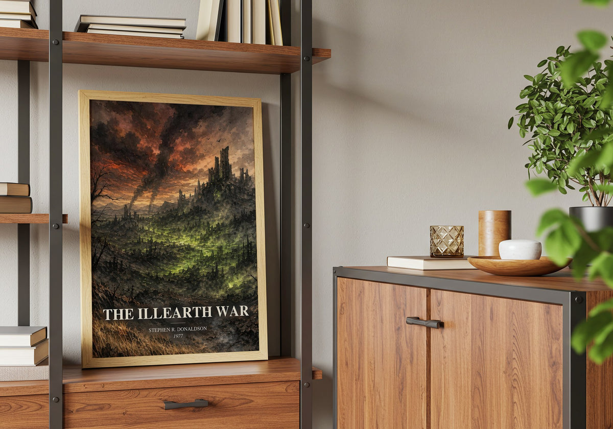 The Illearth War book watercolour illustration paper finish options – matte satin gloss