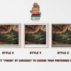 The Illearth War literary print in frame leaning in hallway – fantasy wall art