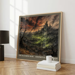 The Illearth War literary print framed by window – literary home decor