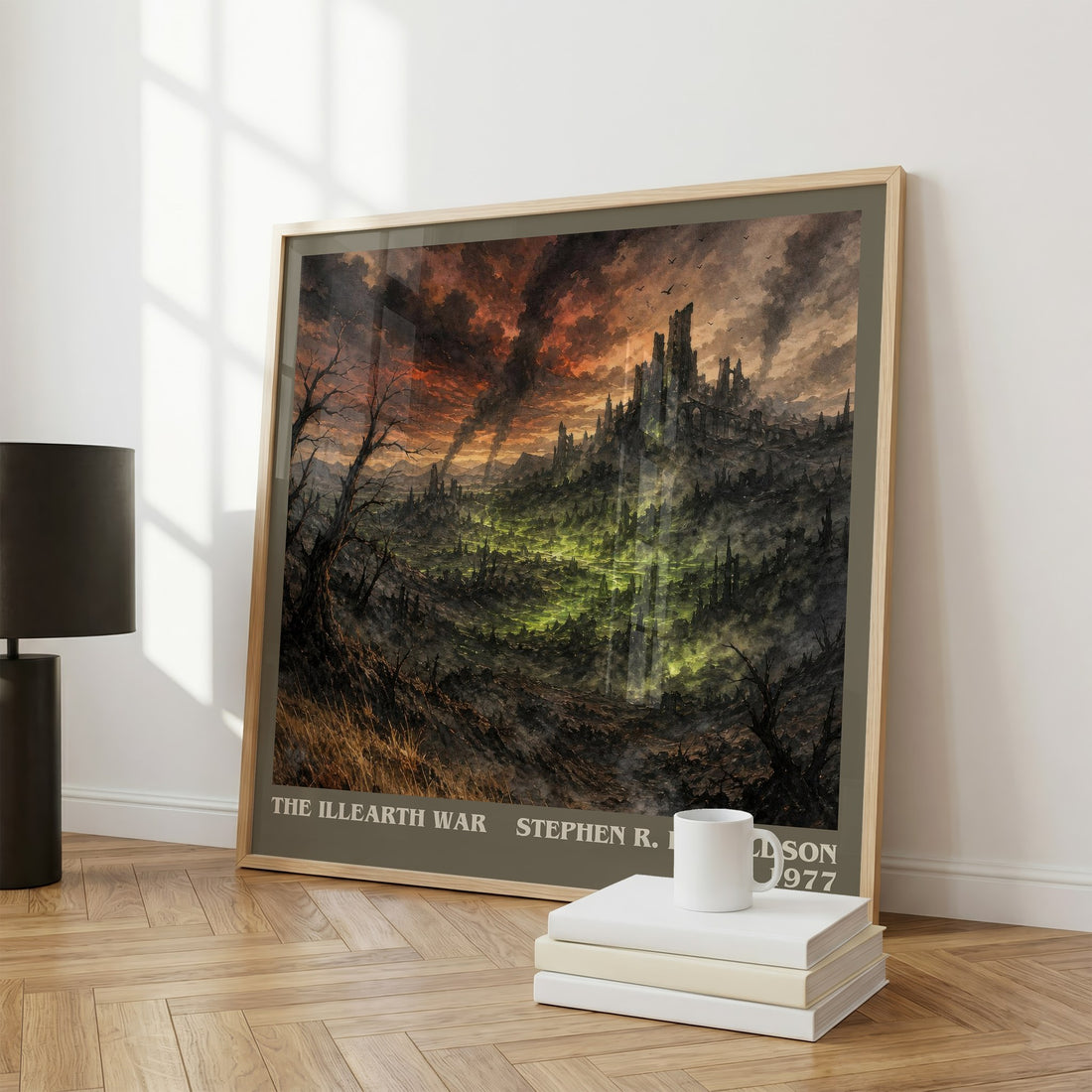 The Illearth War literary print framed by window – literary home decor