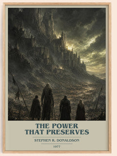 The Power That Preserves book cover book poster by Stephen R. Donaldson – framed literary art print
