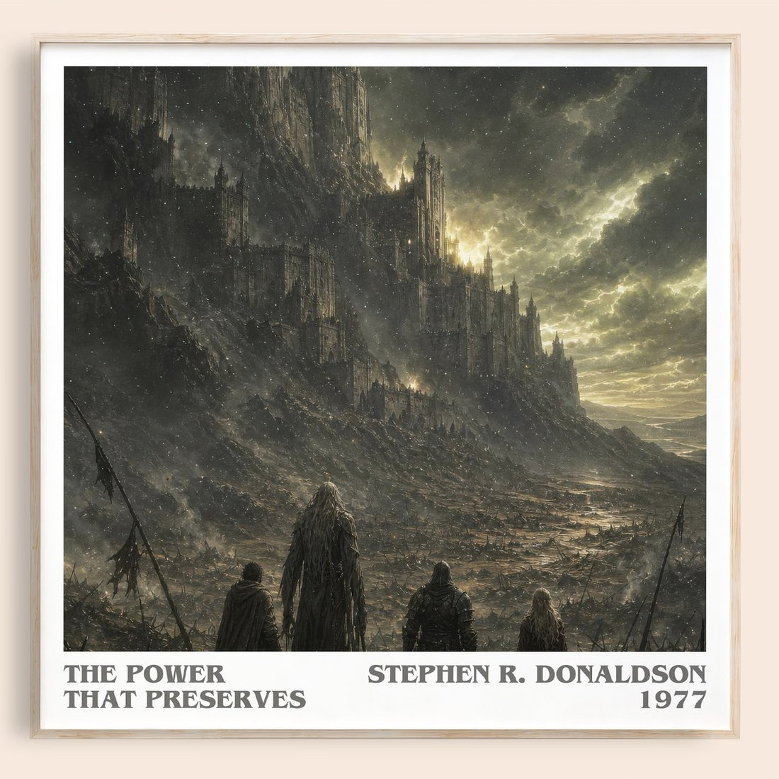 The Power That Preserves literary book poster by Stephen R. Donaldson – framed literary art print