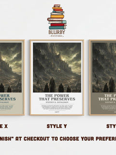 The Power That Preserves bookish print in frame leaning in hallway – fantasy wall art