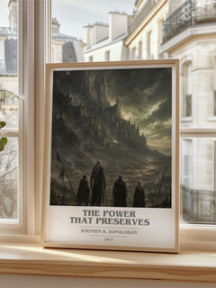 The Power That Preserves book cover poster colour and style options – Stephen R. Donaldson book art