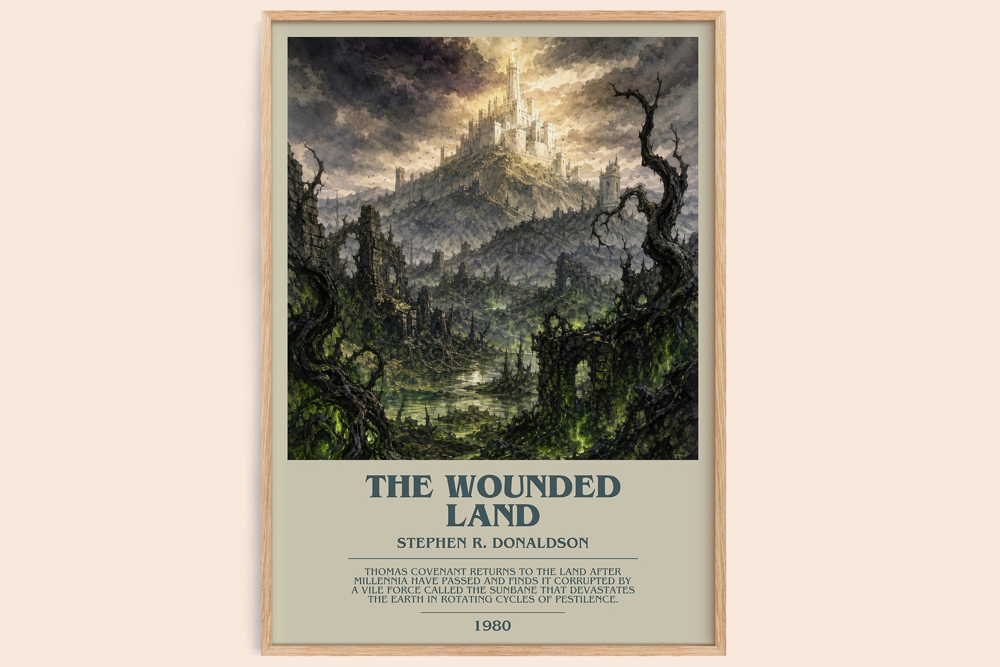 The Wounded Land Bookish Wall Art by Stephen R. Donaldson