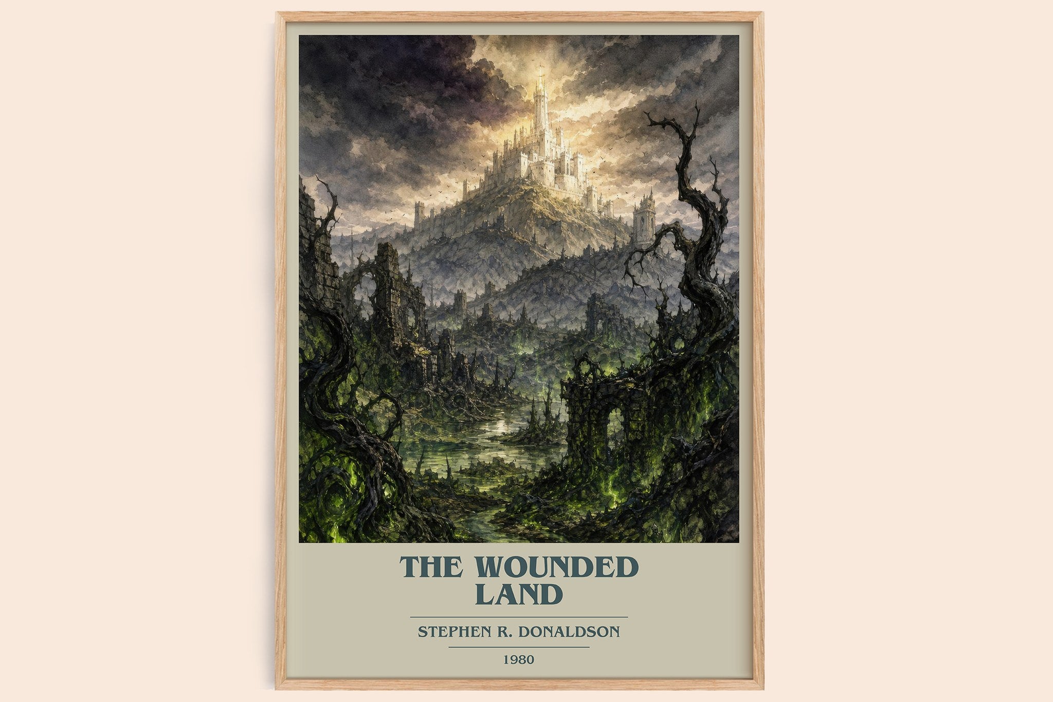 The Wounded Land Book Cover Poster by Stephen R. Donaldson