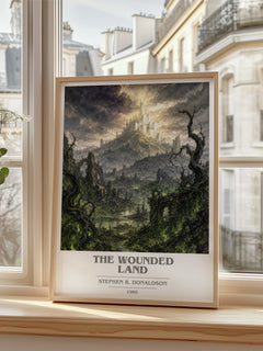 The Wounded Land book cover poster colour and style options – Stephen R. Donaldson book art