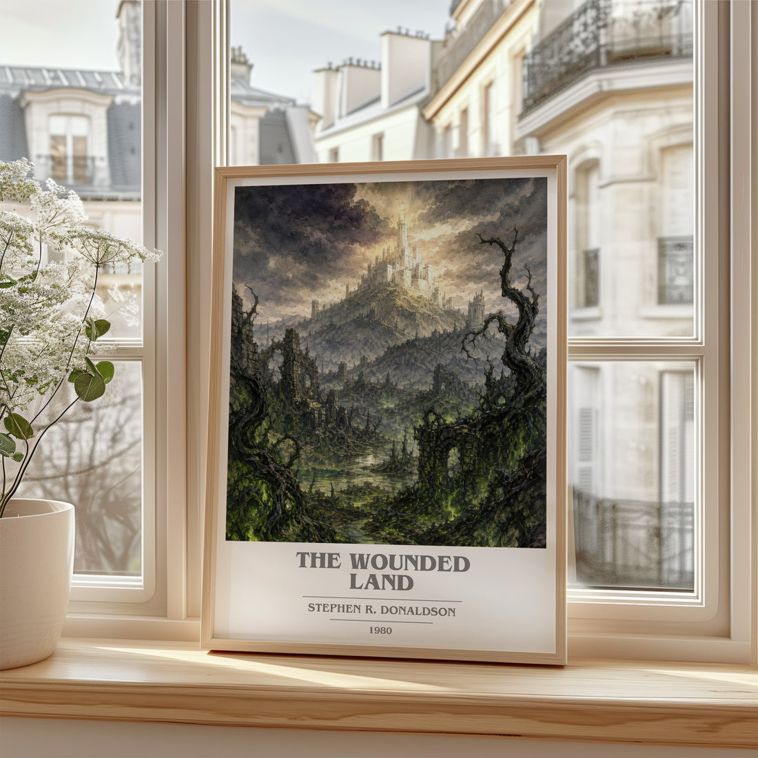 The Wounded Land book cover poster colour and style options – Stephen R. Donaldson book art
