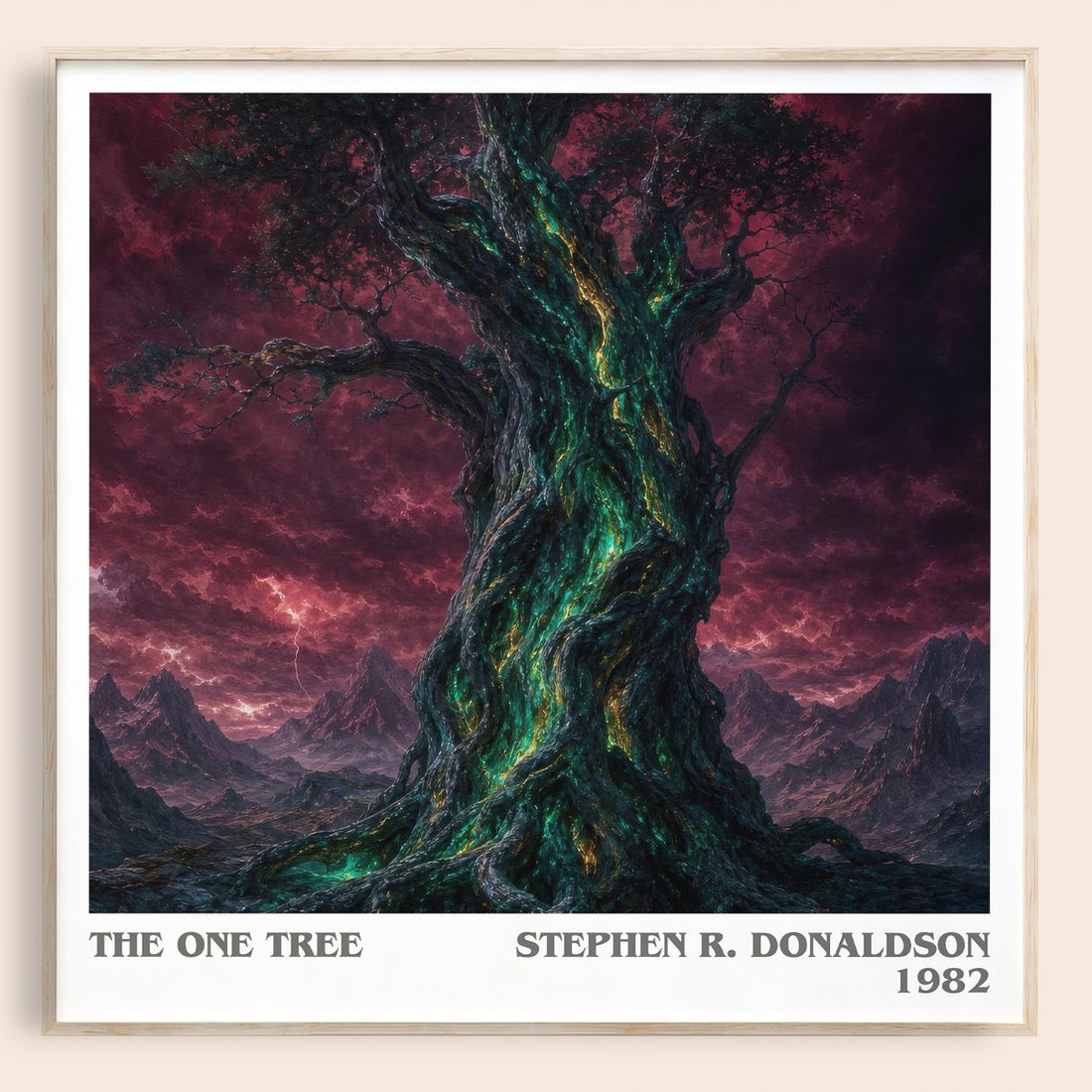 The One Tree literary book poster by Stephen R. Donaldson – framed literary art print
