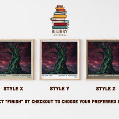 The One Tree Literary Art Print by Stephen R. Donaldson – Style X, Y and Z square prints side by side – choose your finish