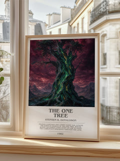 The One Tree bookish poster colour and style options – Stephen R. Donaldson book art