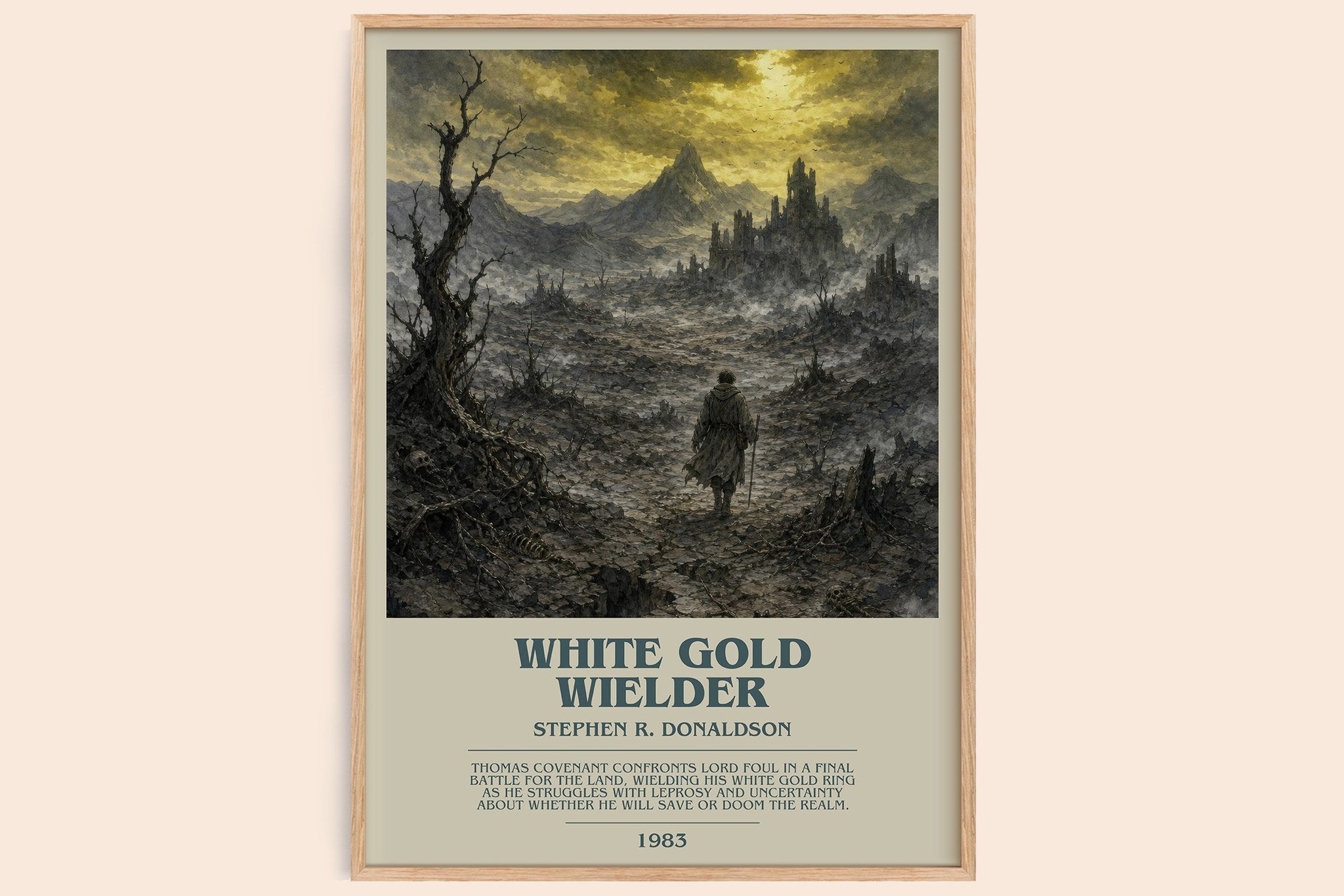 White Gold Wielder Bookish Wall Art by Stephen R. Donaldson