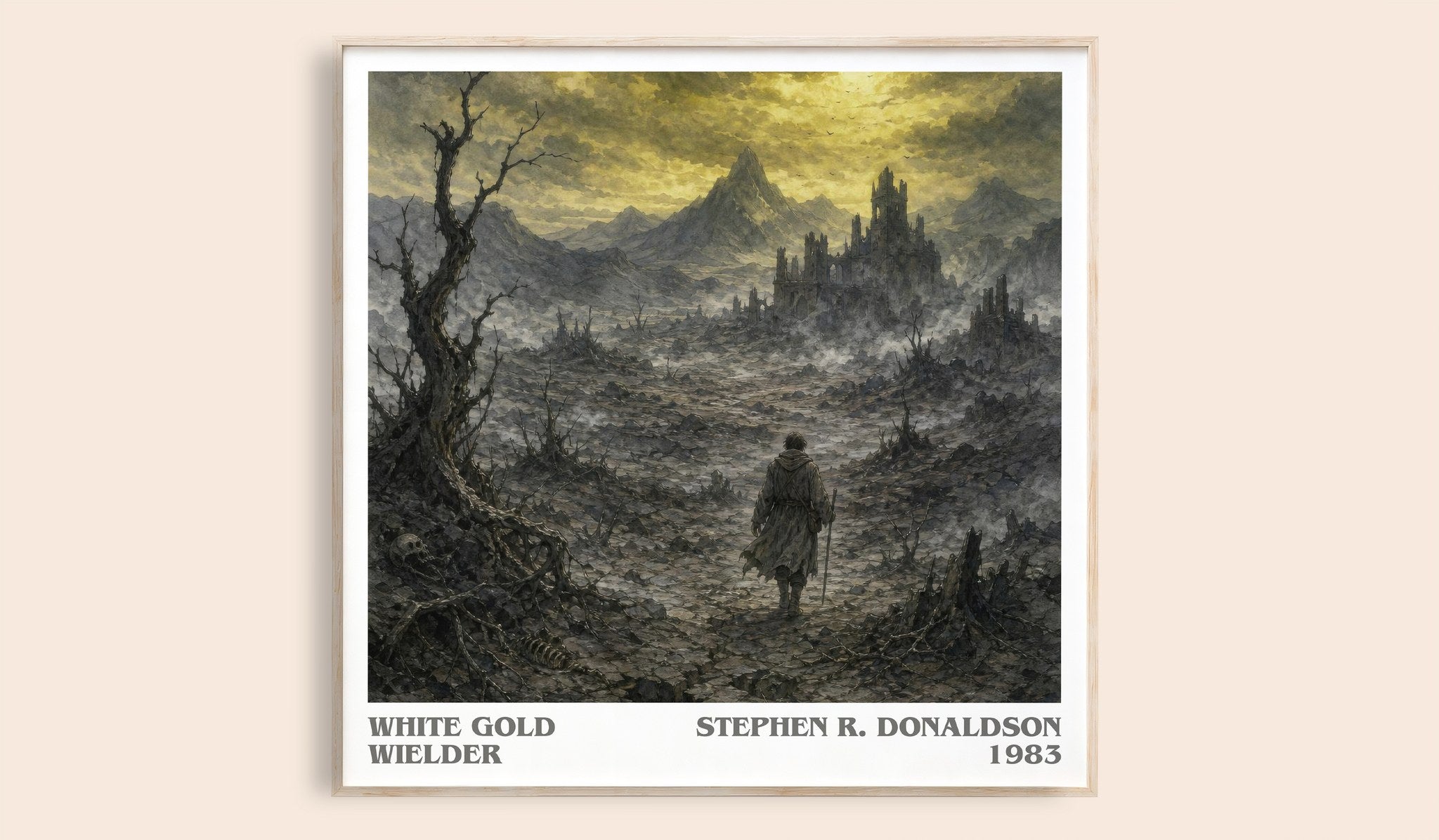 White Gold Wielder Literary Art Print by Stephen R. Donaldson