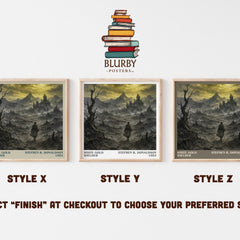 White Gold Wielder literary print in frame leaning in hallway – fantasy wall art