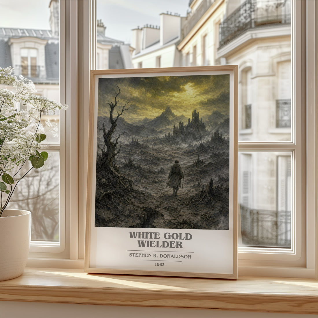 White Gold Wielder book cover poster colour and style options – Stephen R. Donaldson book art
