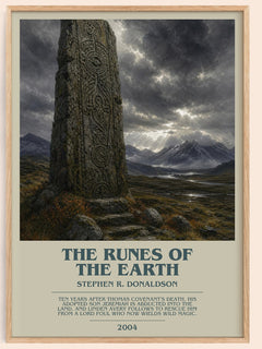 The Runes of the Earth bookish book poster by Stephen R. Donaldson – framed literary art print
