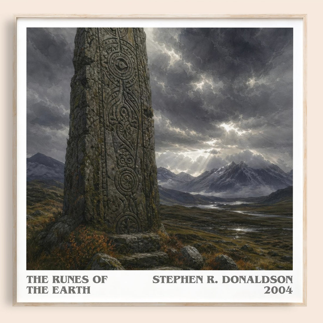 The Runes of the Earth literary book poster by Stephen R. Donaldson – framed literary art print