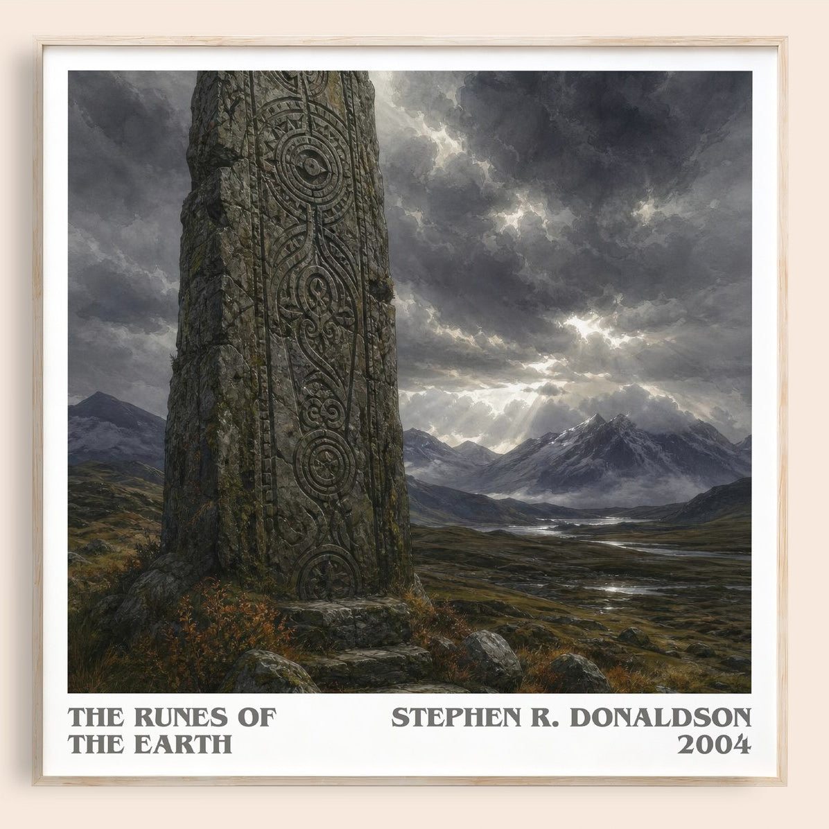 The Runes of the Earth literary book poster by Stephen R. Donaldson – framed literary art print