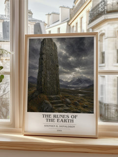 The Runes of the Earth book cover poster colour and style options – Stephen R. Donaldson book art